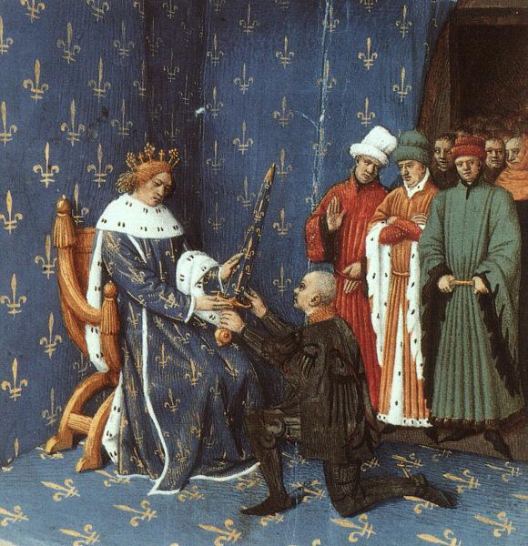 Jean Fouquet Bertrand with the Sword of the Constable of France Sweden oil painting art